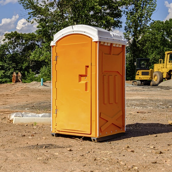 how often are the portable toilets cleaned and serviced during a rental period in Shadeland